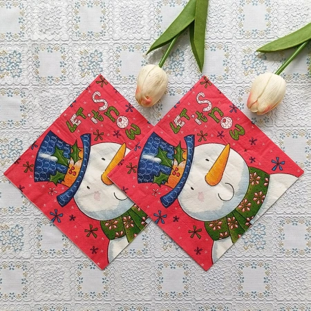 New Christmas printed napkins, suitable for Western restaurants and bakeries, available for wholesale. Household napkins New Christmas printed napkins, suitable for Western restaurants and bakeries, available for wholesale. Household napkins